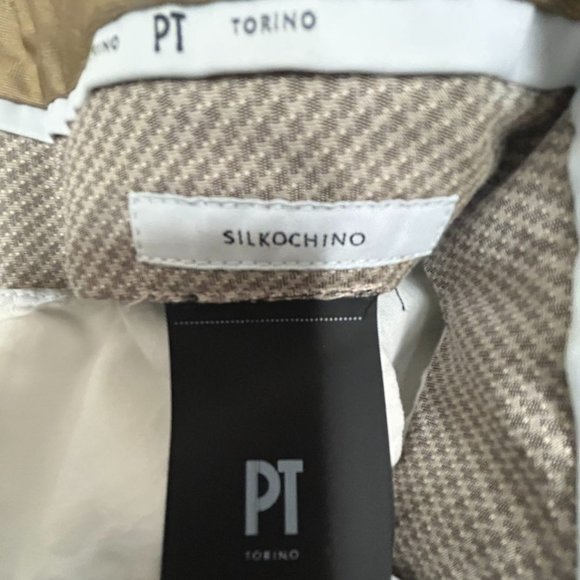 NWT Men's PT Torino Silkochino Trousers Light Greyish Blue Slim-Fit size 30 - Picture 5 of 12
